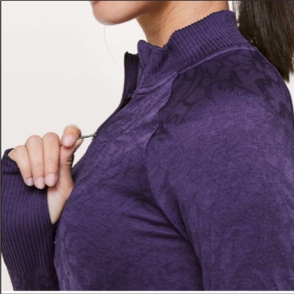 Lululemon Rest Less 1/2 Zip Pullover Long Sleeve Dark Court Purple Sz 6‎ - Picture 4 of 10